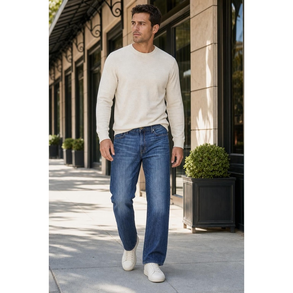 Lucky Brand 361 Vintage Straight Jeans Men's 36x34 Blue Denim Straight Leg
